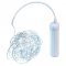 Lotti LED mikro f�nyf�z�r 100LED 9,9m ez�st feh�r f�ny t�vir�ny�t� PowerBank 1800mAh