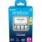 Panasonic BQ CC55 t�lt� + eneloop AA Mignon ceruza akku 1.2V 2000mAh 4db/csomag NiMH