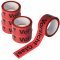 Vigy�zat �veg PVC csomagol� szalag 48mmx66m 6db/csomag piros fekete felirattal