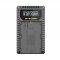 Nitecore UCN3 Canon LP-E6N/LP-E6NH t�lt� USB2.0 LCD 2 csatorn�s f�nyk�pez�g�p videokamera