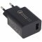 USB h�l�zati t�lt� DBS15Q QC3.0 Quick Charge 5V 3A 9V 2A 12V 1,5A 18W fekete