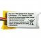 Helyettes�t� akku Samsung BN81-04794A SSG-2200AR SP381223AB 3,7V 70mAh Li-Polymer