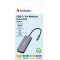 Verbatim CMH-05 USB-C Multiport Hub 2x USB-A 3.2 Gen1 USB-C HDMI 4K RJ45 PD 85W