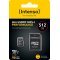 Intenso microSDXC k�rtya 512GB Performance Class10 U1 90MB/s olvas�s 10MB/s �r�s SD-adapter csomag