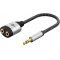 Goobay AUX adapter 1-b�l 2-be sztere� 3,5mm 0,18m