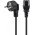 Goobay der�ksz�g� Kaltger�te t�pk�bel 3m 3x1mm2 fekete Schutzkontakt Hybrid (Typ E/F CEE7/7) 90� C13