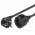 Goobay v�d��rintkez�s hosszabb�t�k�bel 3m fekete 3*1,5mm2 hibrid E/F CEE7/7 90� > F CEE7/3 aljzat
