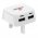 SKROSS UK h�l�zati USB t�lt� feh�r 2xUSB gyors t�lt�s 1db/csomag