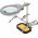 Goobay harmadik k�z nagy�t�val 90mm �veg lencs�vel LED-del, forraszt�p�ka tart�, 2x krokodilcsipesz