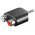 Goobay RCA (cinch)-Adapter 3 5mm AUX dug� 2x sztere� aljzat