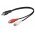 Goobay Audio Y-k�beladapter 1x cinch dug� 2x cinch aljzat 0,2m