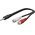 Goobay audio k�beladapter 3,5mm jack dug� 2x sztere� RCA (cinch) aljzat 0,2m
