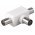 Goobay Koax T-Adapter dupla koax dug� koax aljzat adapter m�anyagb�l