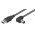 Goobay USB-A USB-B k�bel 90� 1 m USB 2.0
