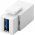Goobay Keystone modul 18,3mm sz�les 2x USB 3.0 aljzat Type A