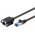 Goobay CAT 6A h�l�zati hosszabb�t� k�bel S/FTP RJ45 10Gbps fekete