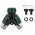 3/4 Premium 2-utas eloszt� 2x csapcsatlakoz� fekete-lila