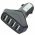 KFZ USB t�lt�adapter 4 port 6,0A Auto-ID fekete