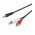 Audio-video k�bel 0,5m 3,5mm sztere� jack dug� 2x RCA (cinch) dug�
