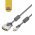 HDMI -> DVI-D k�bel 1,5m 24+1 Single Link aranyozott csatlakoz�k ferritmagos f�mh�z