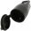 Gum�rozott v�d��rintkez�s kupplung fekete fed�llel 250V 16A 2,5mm2