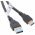 USB Type C (USB-C) - USB A (USB-A 3.0) adatk�bel 1,0m hossz� csatlakoz� fekete