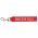 Tee-uu REMOVE BEFORE RESCUE kulcstart� piros 14,6x2,8cm nylon karabinerrel