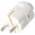 Schuko v�d��rintkez�s dug� feh�r IP44 16A 250V h�z�scsillap�t�ssal