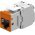Goobay RJ45 CAT 6A STP Keystone-modul Slim 14,5mm narancs