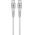 USB-C kbel, szvetborts, fm csatlakozval 3m, 60W, fehr