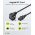 Goobay der�ksz�g� h�l�zati k�bel 2m fekete 3*0,75mm2 hibrid v�d�f�ldes dug� CEE7/7 Typ E/F 90� C13