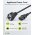 Goobay t�pk�bel 1,5m fekete 3x0,75mm2 v�d�f�ldes hybrid dug� (Typ E/F, CEE7/7) - C13 aljzat