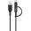 Goobay 2in1 USB-A-Micro-B/USB-C k�bel 1m fekete USB 2.0 480Mbit/s 0,5A 2,5W