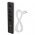 GoSmart hosszabb�t� 2m / 4 aljzat / kapcsol�s / USB / feh�r-fekete / PVC / 1,5 mm2