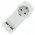 Eurocsatlakoz� aljzat 2 db USB kimenettel, max. 3000 mA USB t�lt�si �rammal, feh�r sz�n�