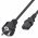 Kaltger�te t�pk�bel CEE7/7 (Typ F) - C13 1,5m fekete 250VAC 10A H05-VV-F3G
