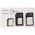 SIM-k�rtya adapter szett 4in1 Micro-SIM - SIM, Nano-SIM - SIM, Nano-SIM - Micro-SIM f�m t�vel