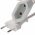 Arcas 3m EURO hosszabb�t�k�bel lapos Euro dug� 2-p�lus� feh�r
