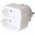 Multistekker 2x Euro feh�r 2-csatlakoz�s aljzatadapter