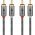 Goobay Plus Series Stere� RCA-k�bel 2m 2x RCA dug� (audio bal/jobb) aranyozott f�m csatlakoz�
