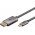 Goobay USB-C DisplayPort k�bel 3m 4K@60Hz 21,6Gbit/s USB3.1 textilbor�t�s