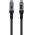 Goobay Ultra USB-C k�bel USB4 2.0 1m 240W 5A 80Gbit/s Power Delivery textilbor�t�s fekete/ez�st