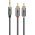Goobay Plus Series audio adapterk�bel 3,5mm jack dug� > 2x RCA (cinch) dug� 1m