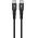 Goobay Supersoft Cable USB-C szuperpuha textilk�bel 3m fekete 60W 3A f�m csatlakoz�