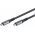 Goobay Ultra USB-C k�bel USB4 1,5m 240W 5A 40Gbit/s Power Delivery fekete/ez�st textilbor�t�s