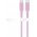 Goobay Silicone Cable USB-C-USB-C szilikonk�bel 1,5m 60W 3A r�zsasz�n