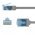 Goobay CAT 6A slim U/UTP extrar�vid RJ45 csatlakoz� 5m AWG32 tiszta CU LSZH TPE sz�rke