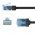 Goobay CAT 6A patchk�bel U/UTP 10m slim AWG32 TPE LSZH fekete extrar�vid csatlakoz�