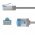 Goobay CAT 6A U/FTP slim patch k�bel 1m tiszta r�zvezet� (CU) AWG32 sz�rke LSZH TPE-burkolat