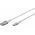 Goobay Supersoft Cable USB-C USB-A szuperpuha textilk�bel 3m 15W 3A feh�r f�m csatlakoz�